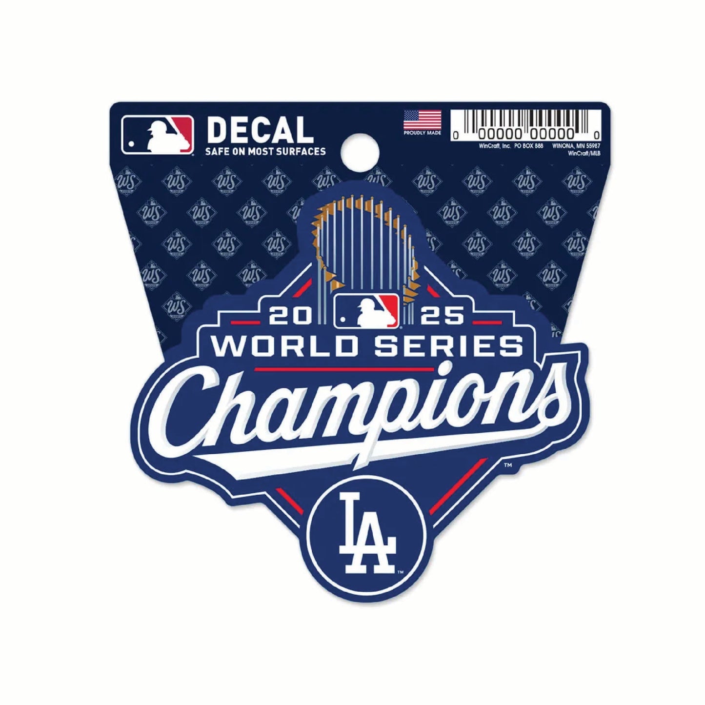 World Series Champions Clean Cut Decal 3" x 4" - TFC