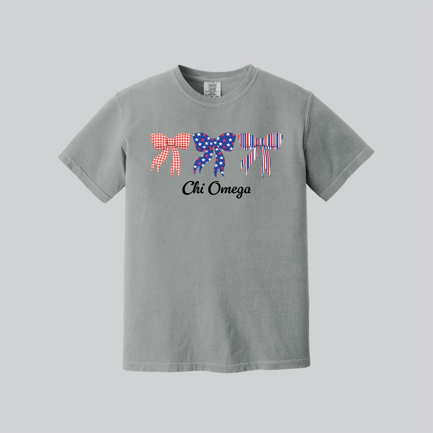 Patriotic Bows Tee, Fourth of July, Comfort Colors