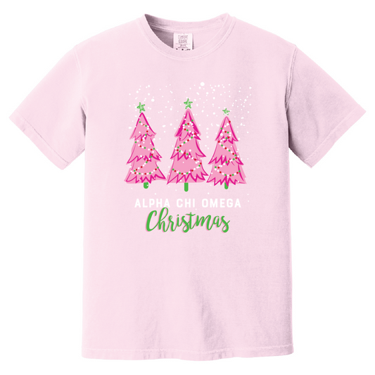 Christmas Tree Short Sleeve Tee, Comfort Colors