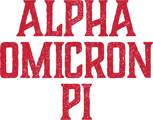 Alpha Omicron Pi, Full Name with Texture - Sorority