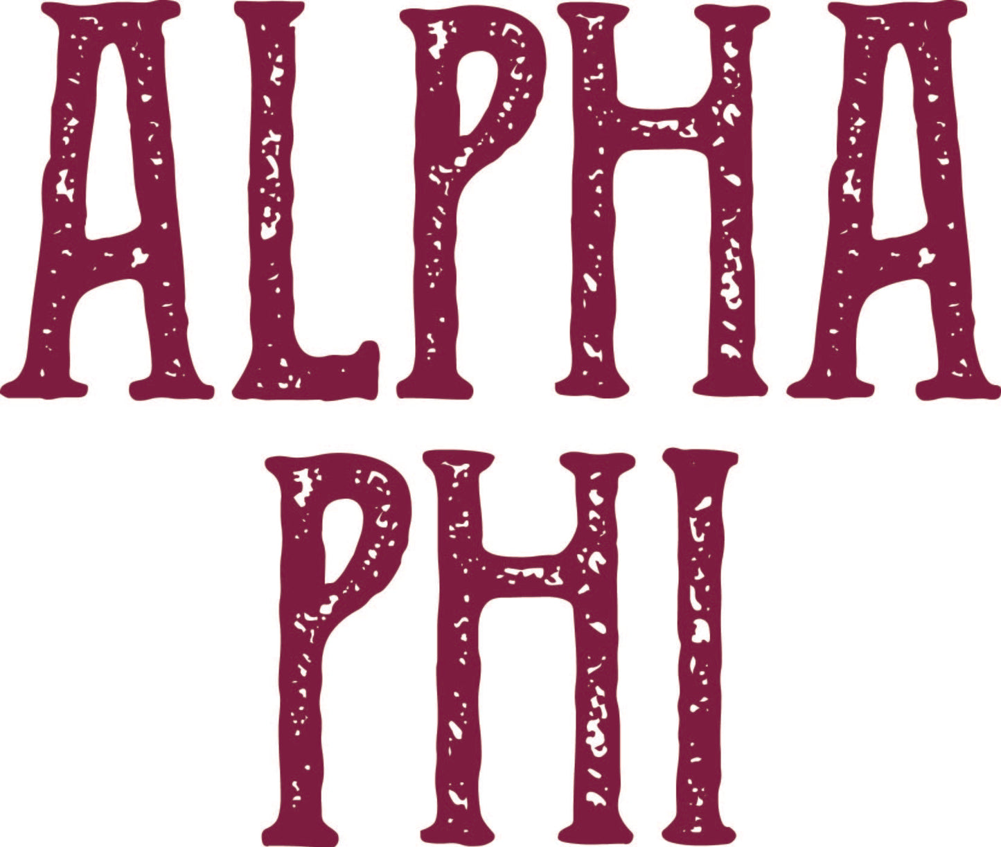 Alpha Phi, Full Name with Texture - Sorority