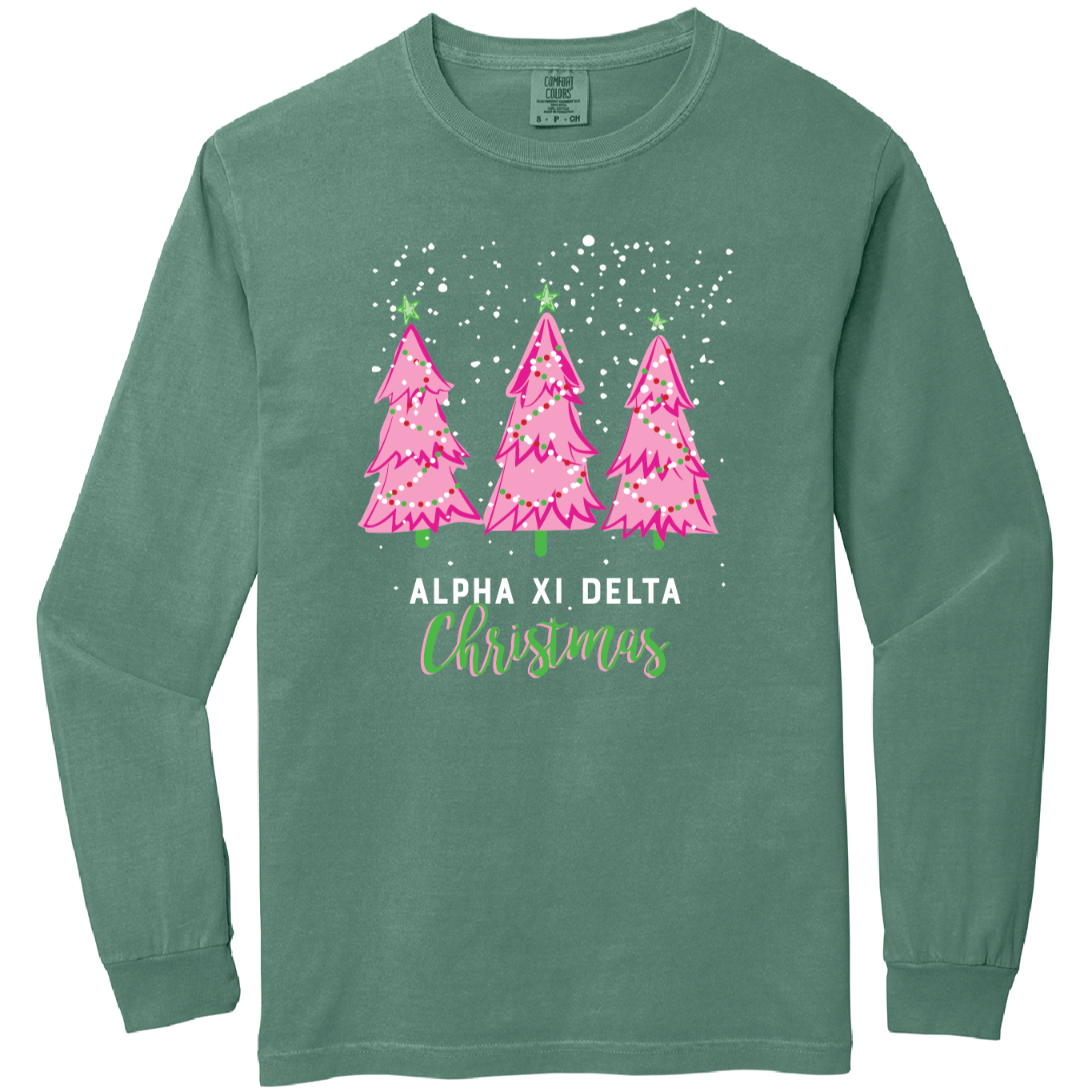 Christmas Tree Long Sleeve Tee, Comfort Colors