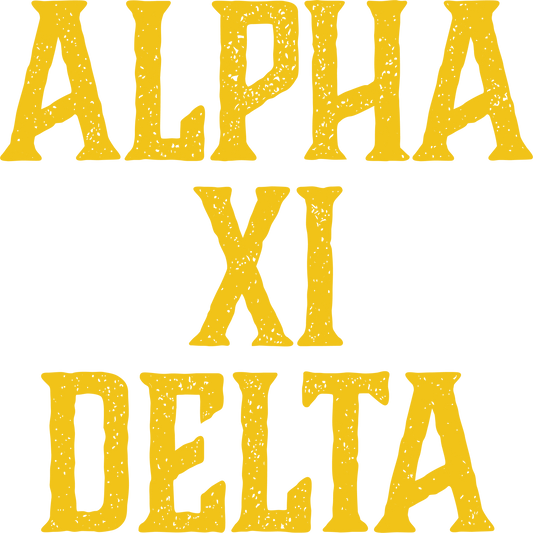 Alpha Xi Delta, Full Name with Texture - Sorority