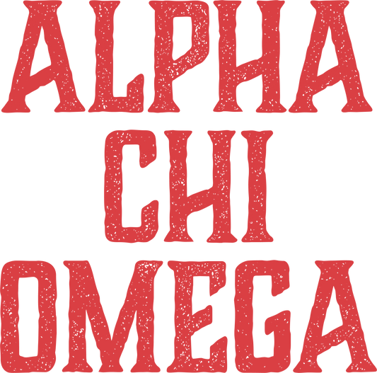 Alpha Chi Omega, Full Name with Texture - Sorority