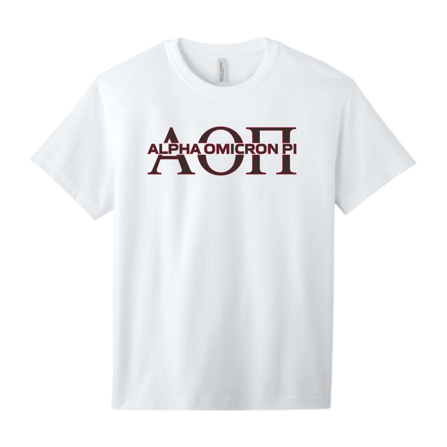 Alpha Omicron Pi, Split Greek Letters Tee - Sorority