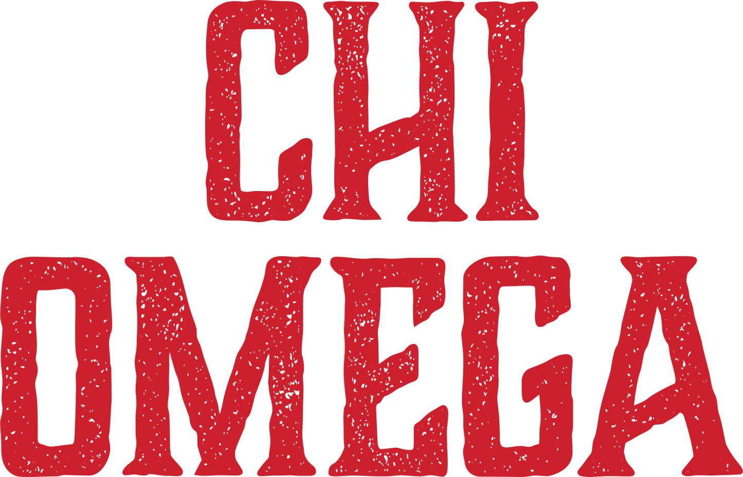 Chi Omega, Full Name with Texture - Sorority