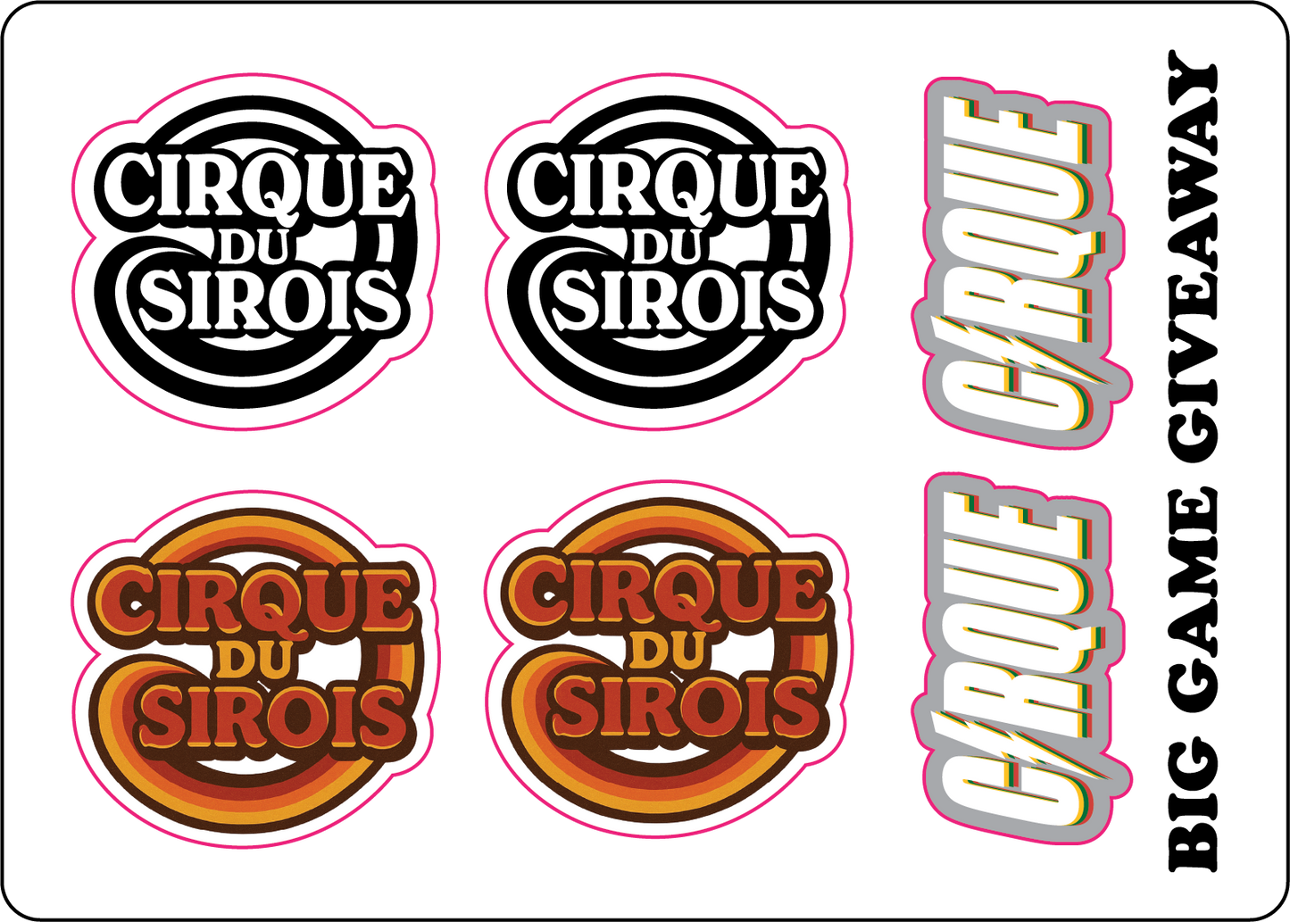 Cirque Big Game Sticker Pack