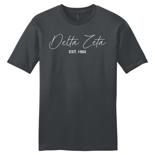 Delta Zeta, Script Est. Tee - Sorority