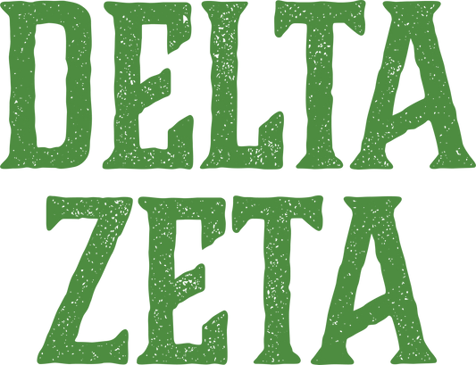 Delta Zeta, Full Name with Texture - Sorority