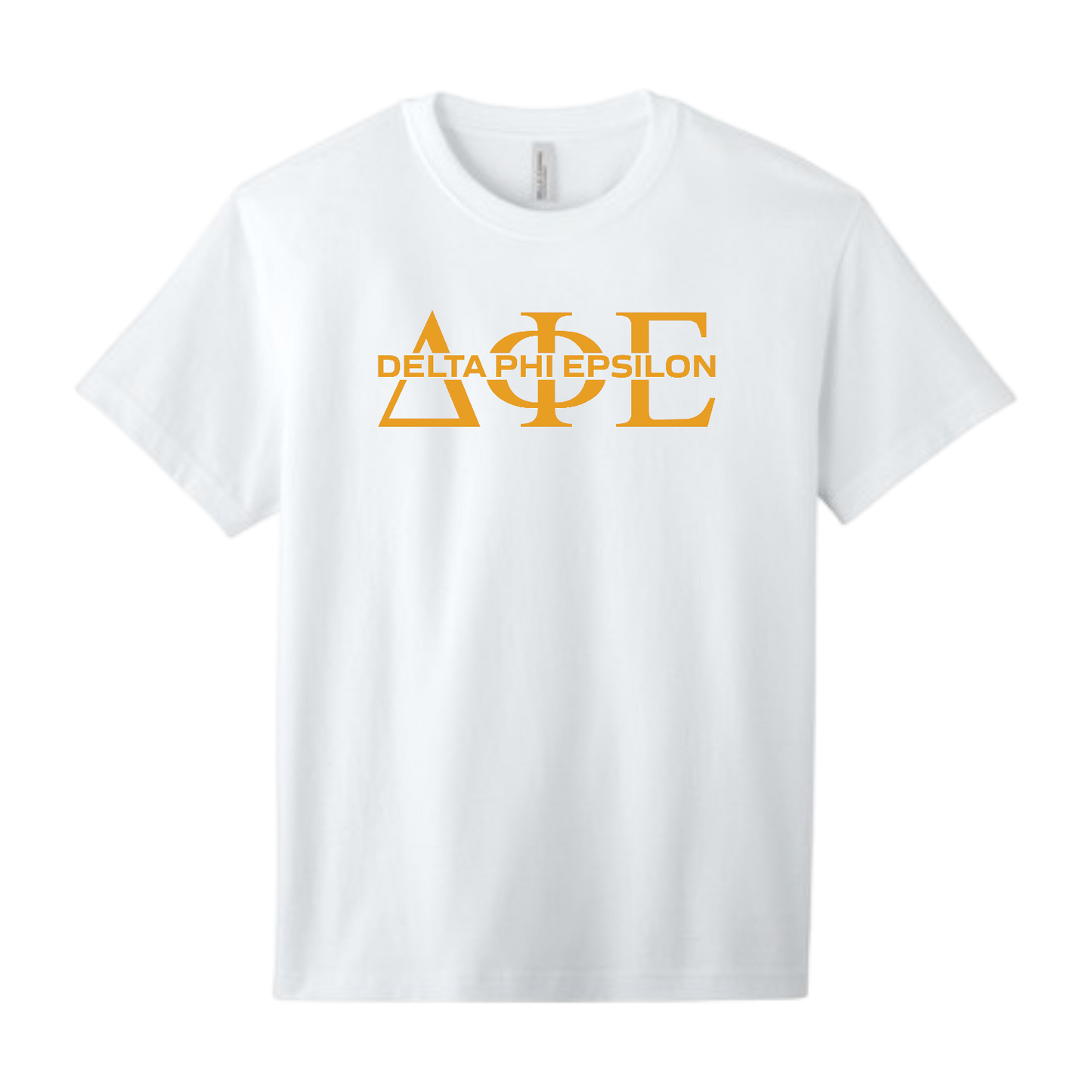 Delta Phi Epsilon, Split Greek Letters Tee - Sorority