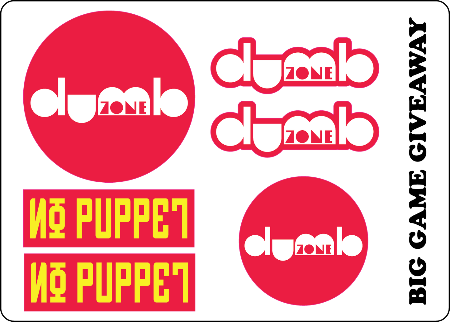 Dumb Zone Big Game Sticker Pack