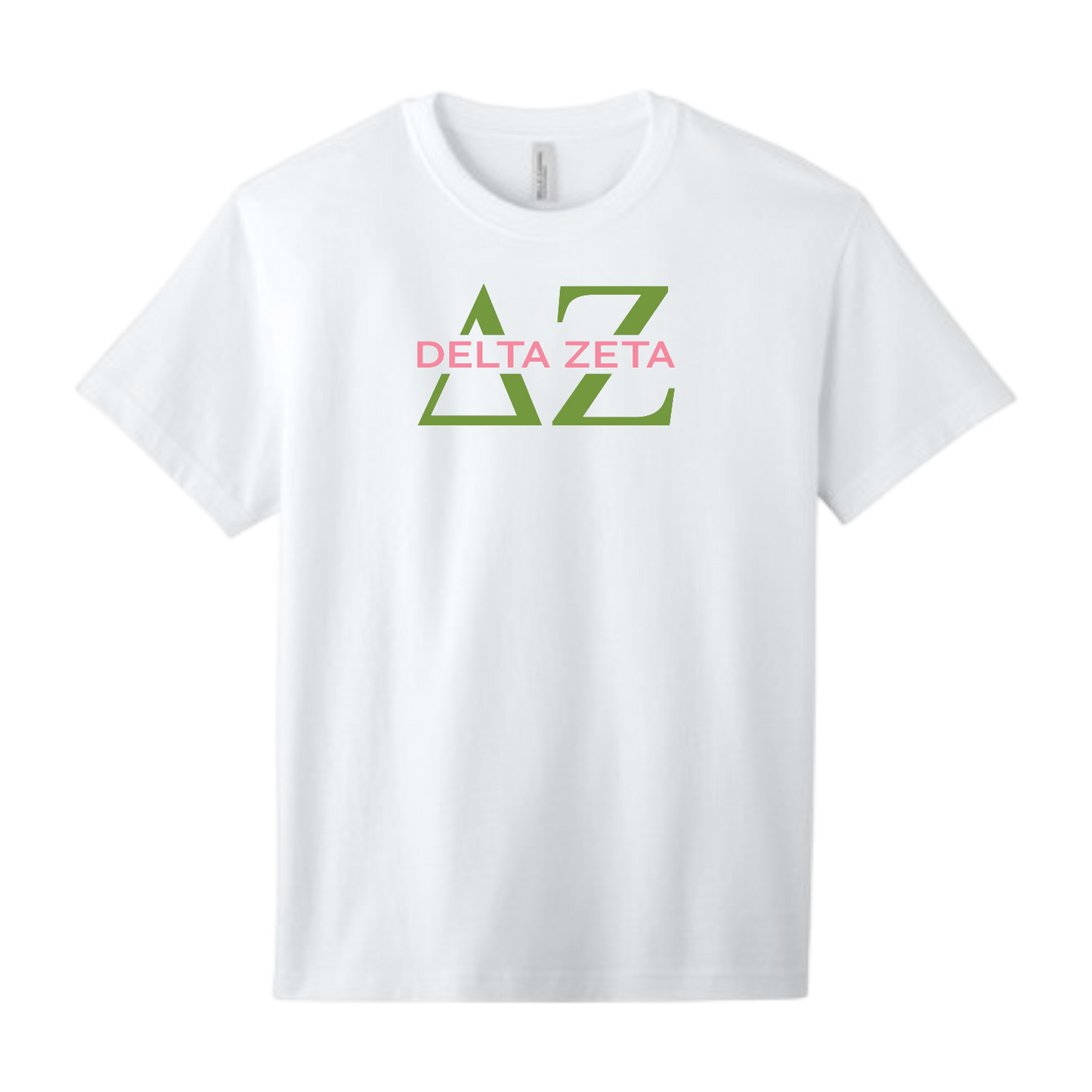 Delta Zeta, Split Greek Letters Tee - Sorority