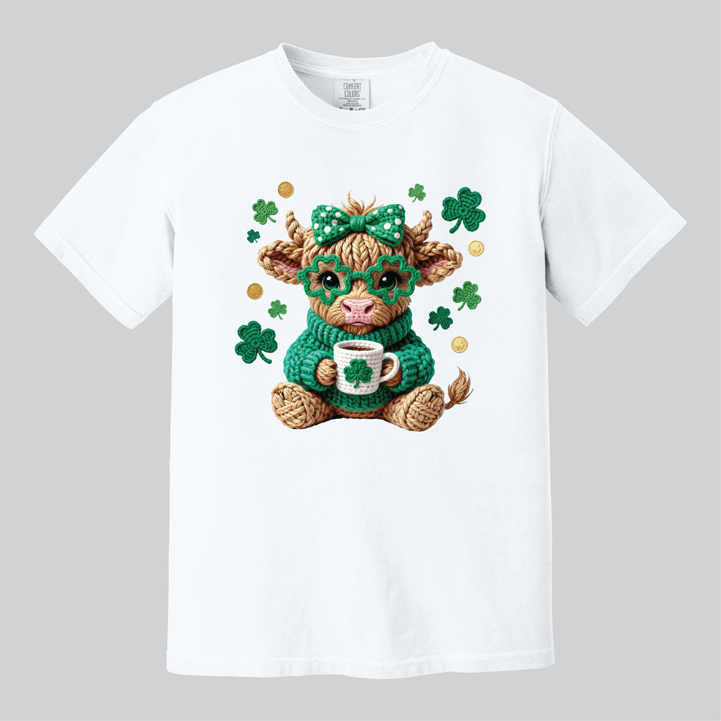 Crocheted Highland Cow, Comfort Colors