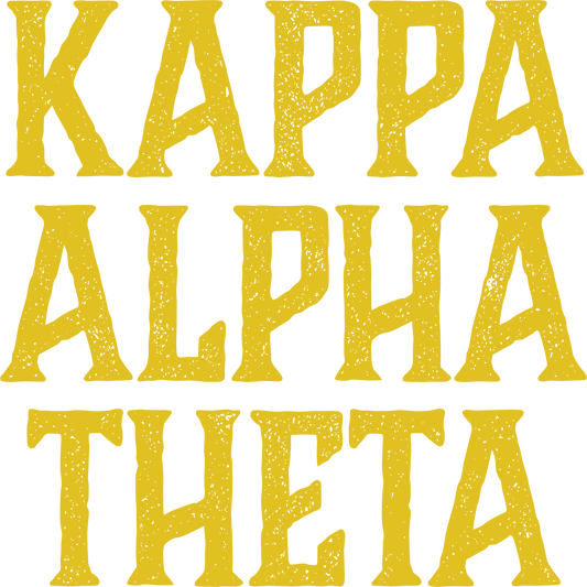 Kappa Alpha Theta, Full Name with Texture - Sorority