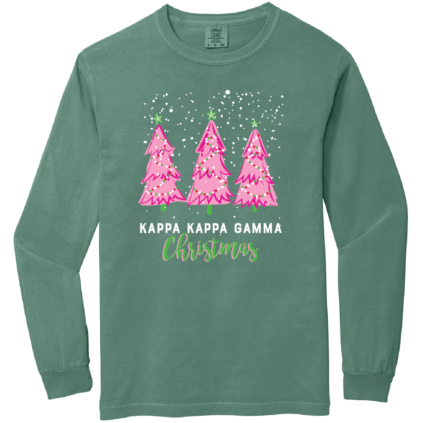 Christmas Tree Long Sleeve Tee, Comfort Colors