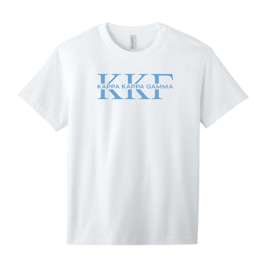 Kappa Kappa Gamma, Split Greek Letters Tee - Sorority