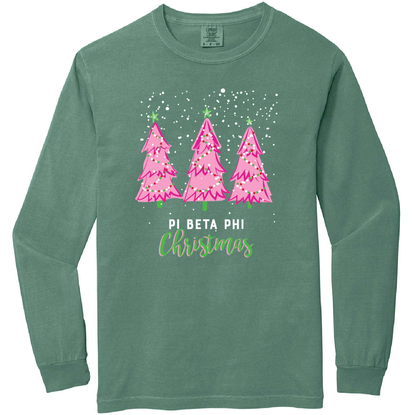 Christmas Tree Long Sleeve Tee, Comfort Colors