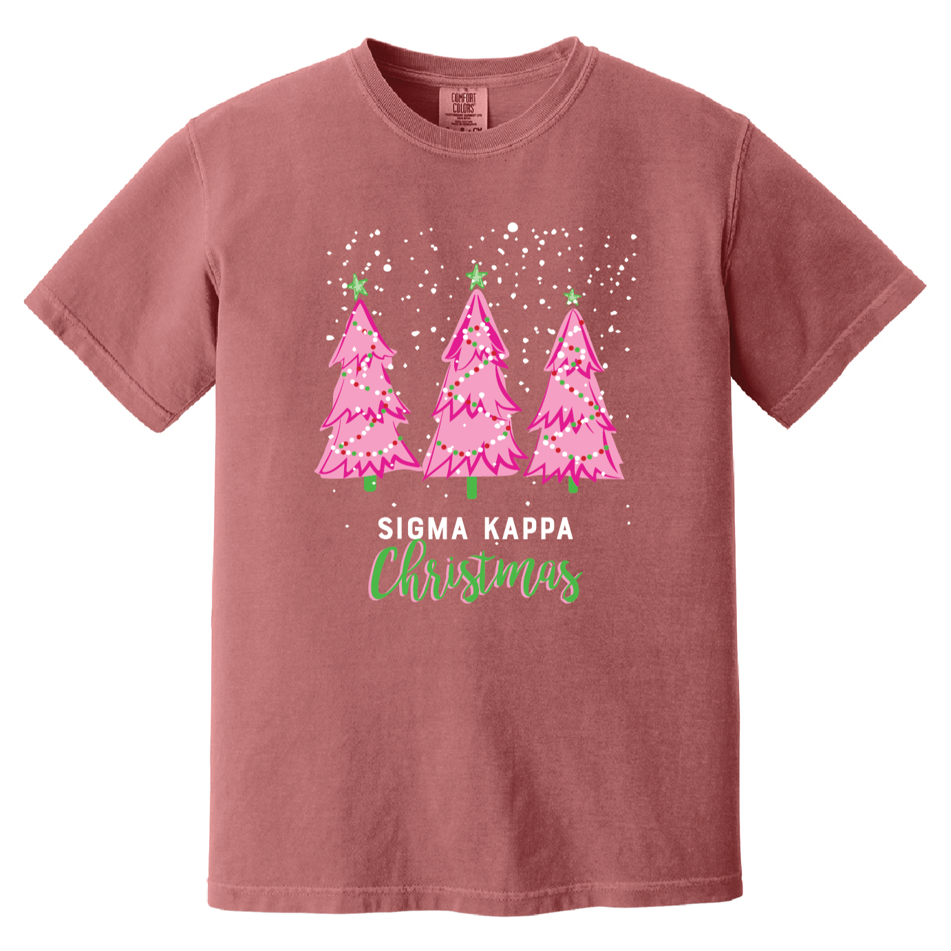 Christmas Tree Short Sleeve Tee, Comfort Colors