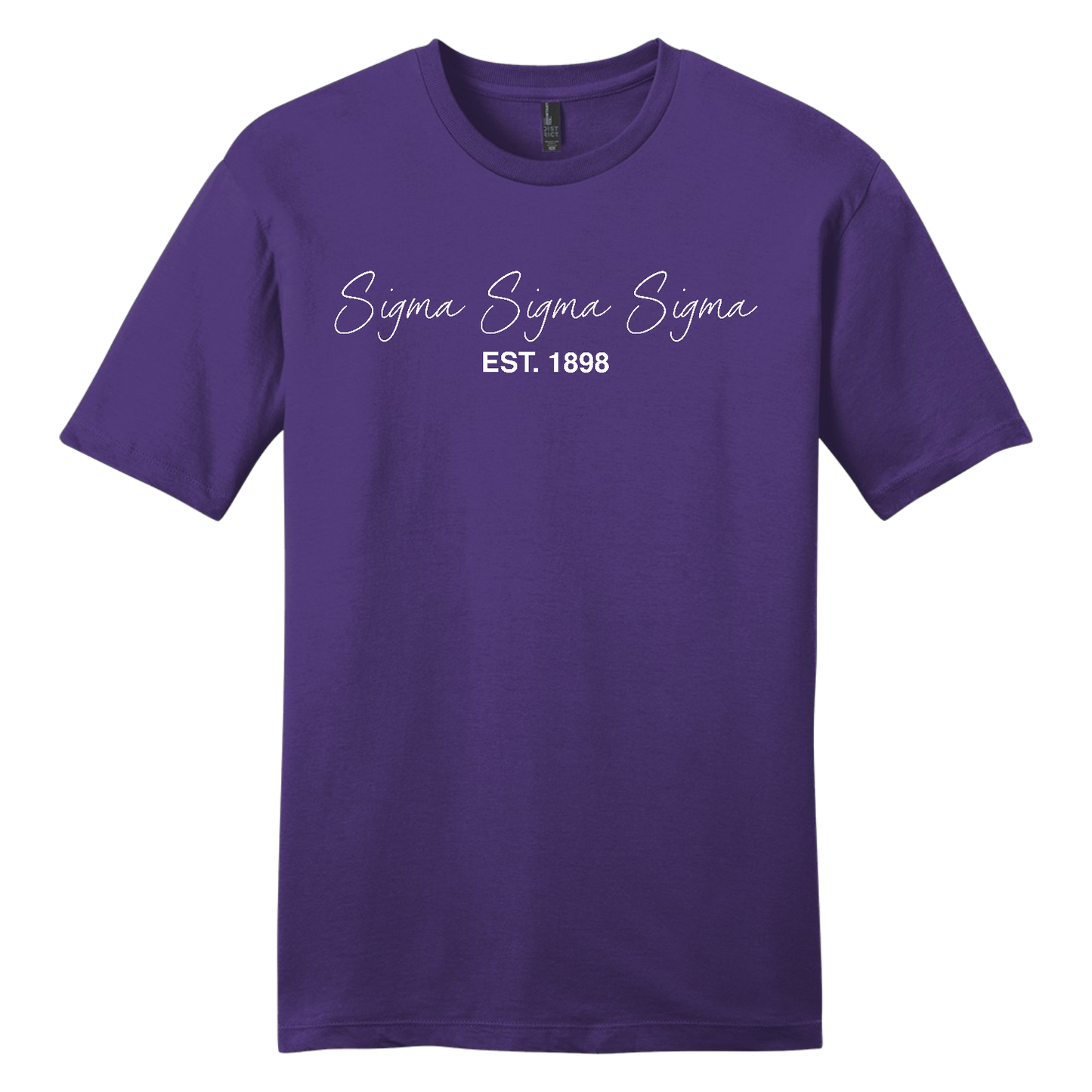 Sigma Sigma Sigma, Script Est. Tee - Sorority