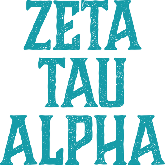 Zeta Tau Alpha, Full Name with Texture - Sorority