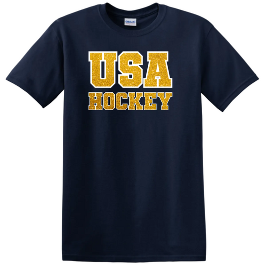 USA HOCKEY GLITTERS GOLD