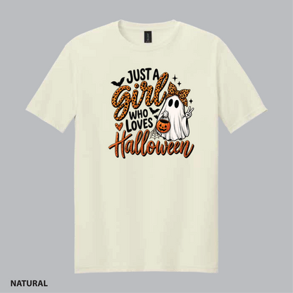 A Girl Who Loves Halloween Tee