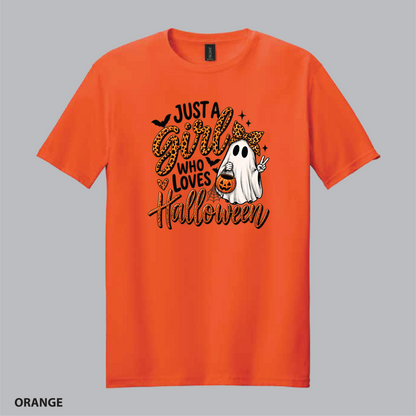 A Girl Who Loves Halloween Tee