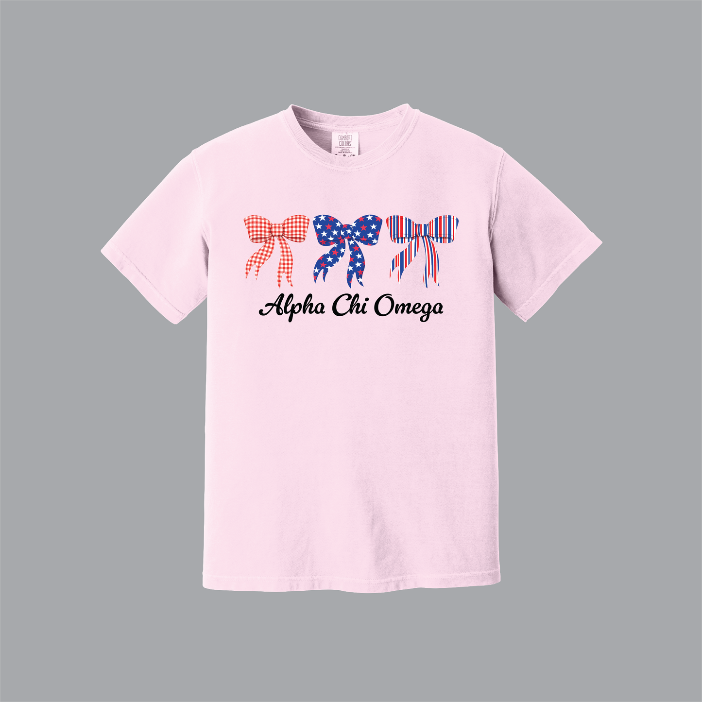 Patriotic Bows Tee, Fourth of July, Comfort Colors