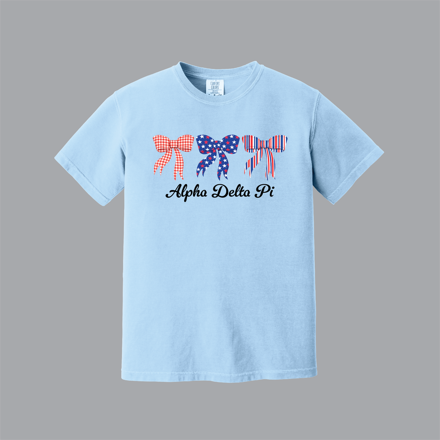 Patriotic Bows Tee, Fourth of July, Comfort Colors