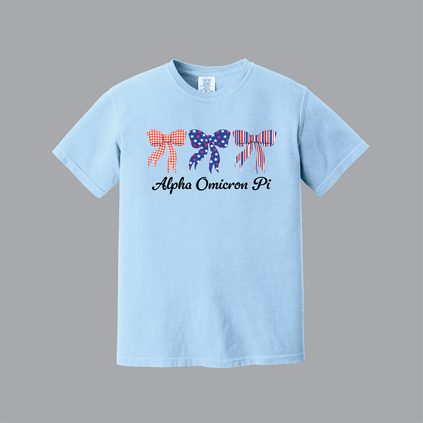 Patriotic Bows Tee, Fourth of July, Comfort Colors