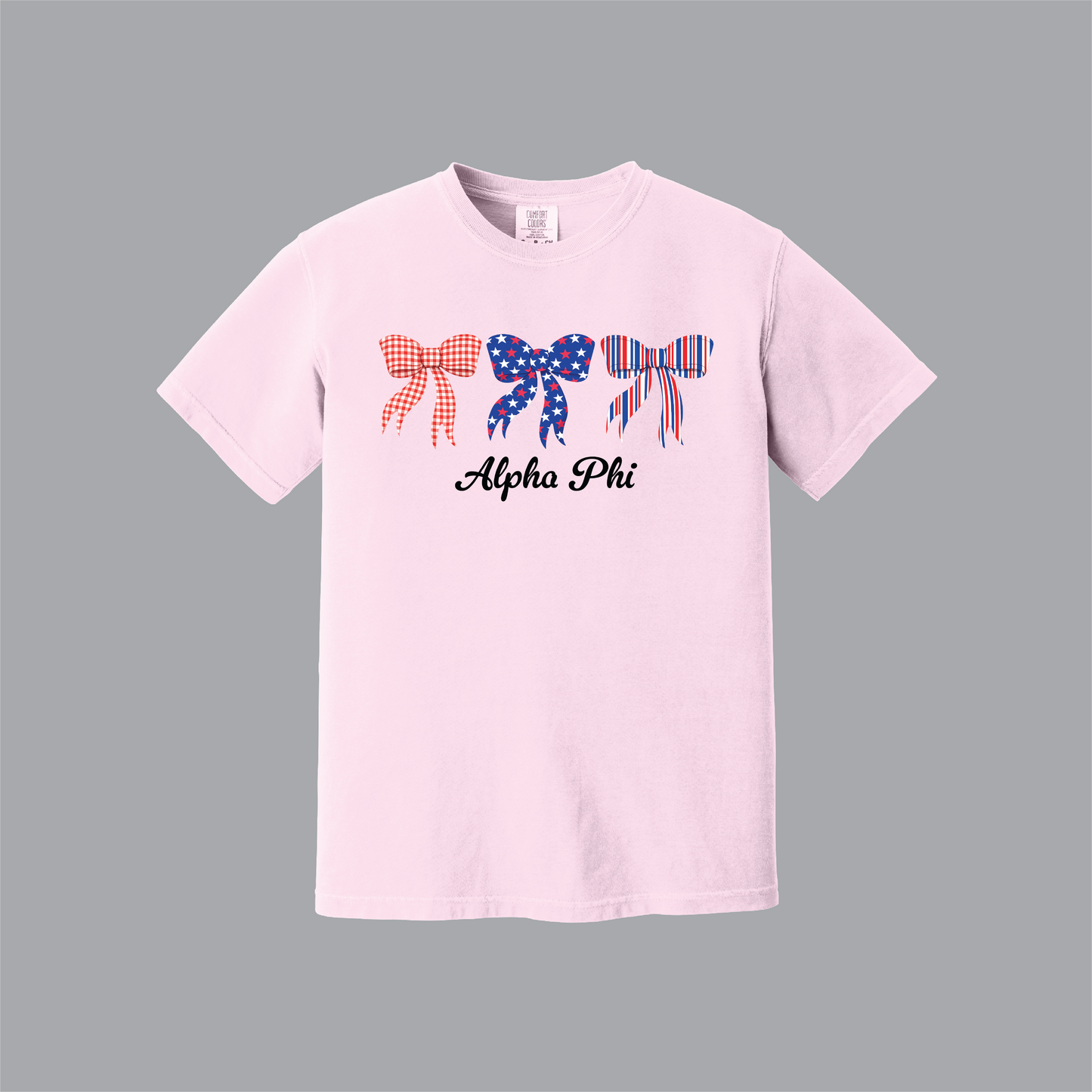 Patriotic Bows Tee, Fourth of July, Comfort Colors