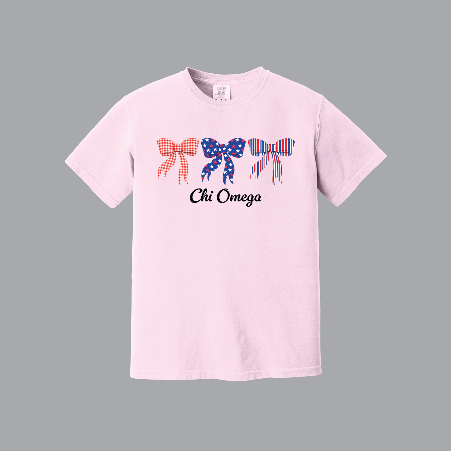 Patriotic Bows Tee, Fourth of July, Comfort Colors