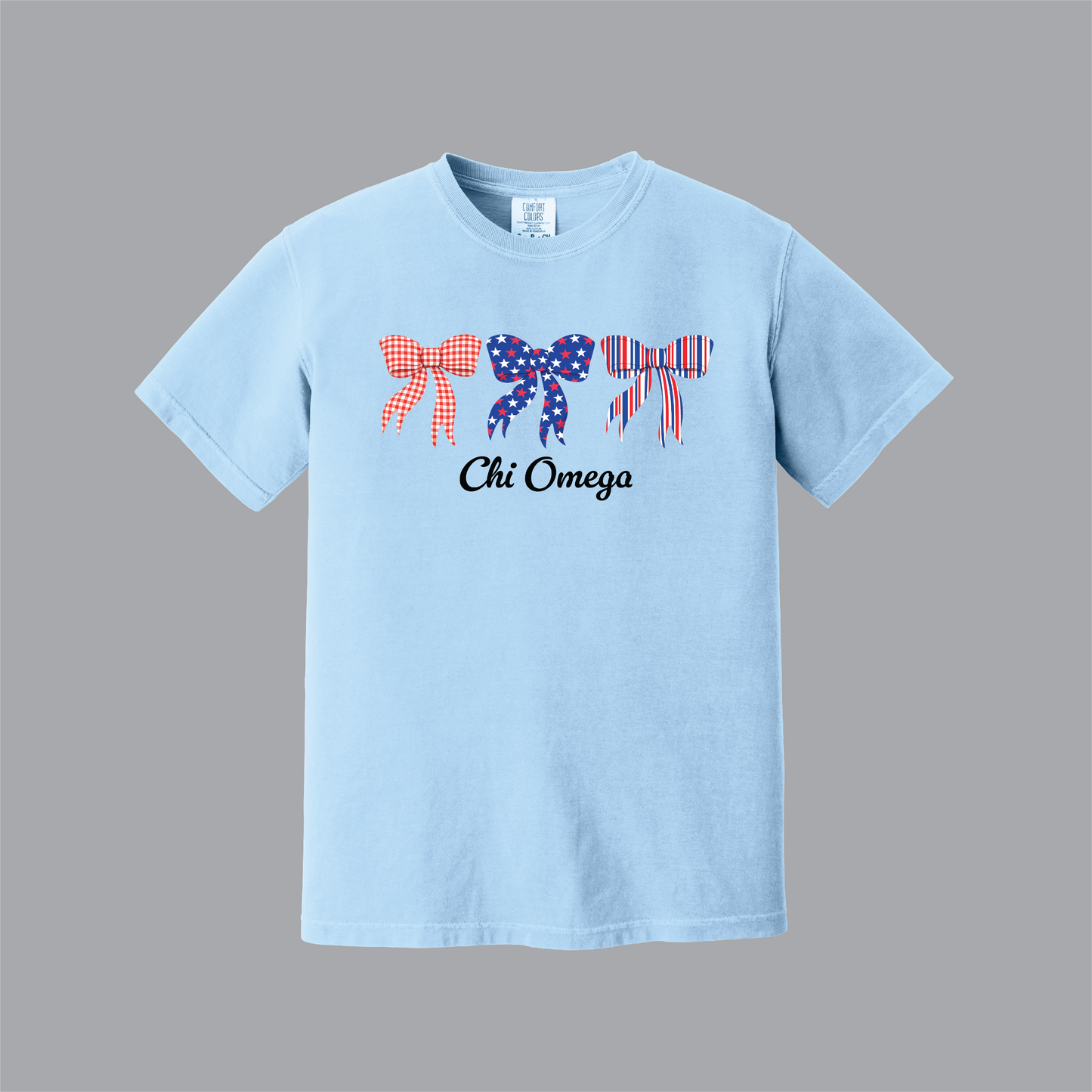 Patriotic Bows Tee, Fourth of July, Comfort Colors