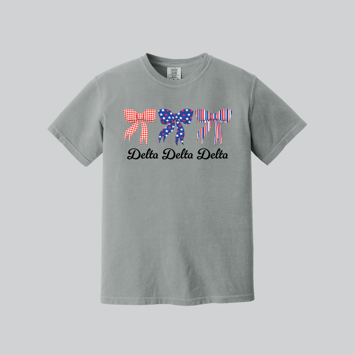 Patriotic Bows Tee, Fourth of July, Comfort Colors