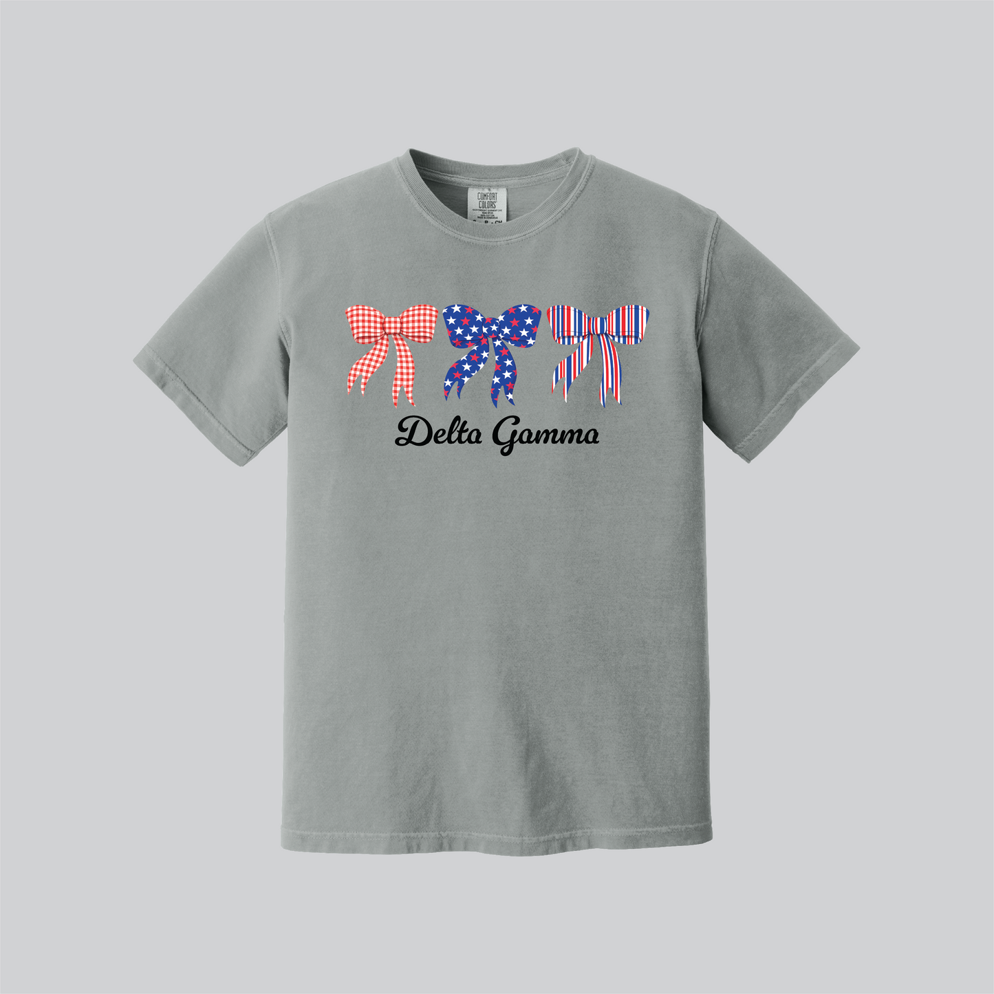 Patriotic Bows Tee, Fourth of July, Comfort Colors