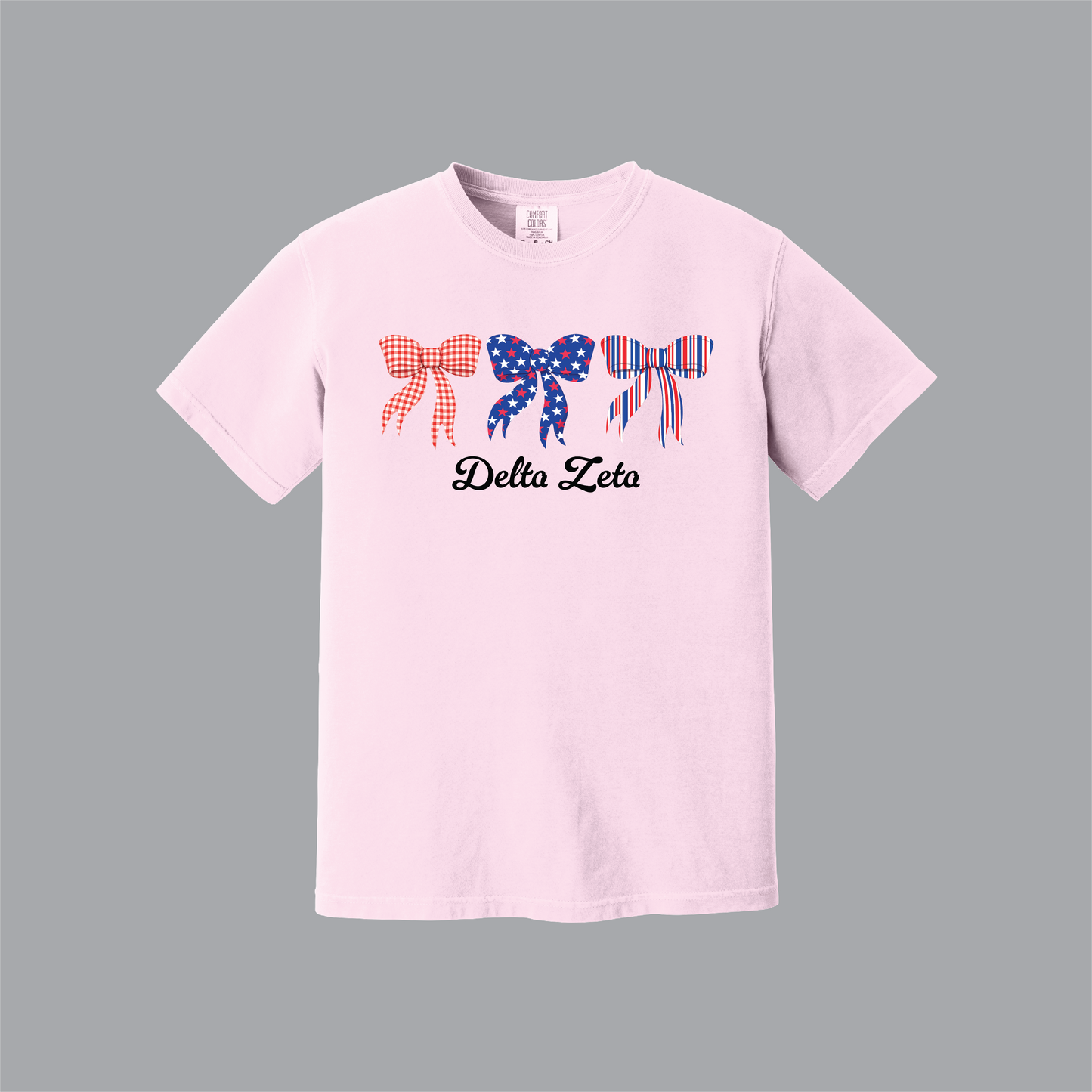 Patriotic Bows Tee, Fourth of July, Comfort Colors
