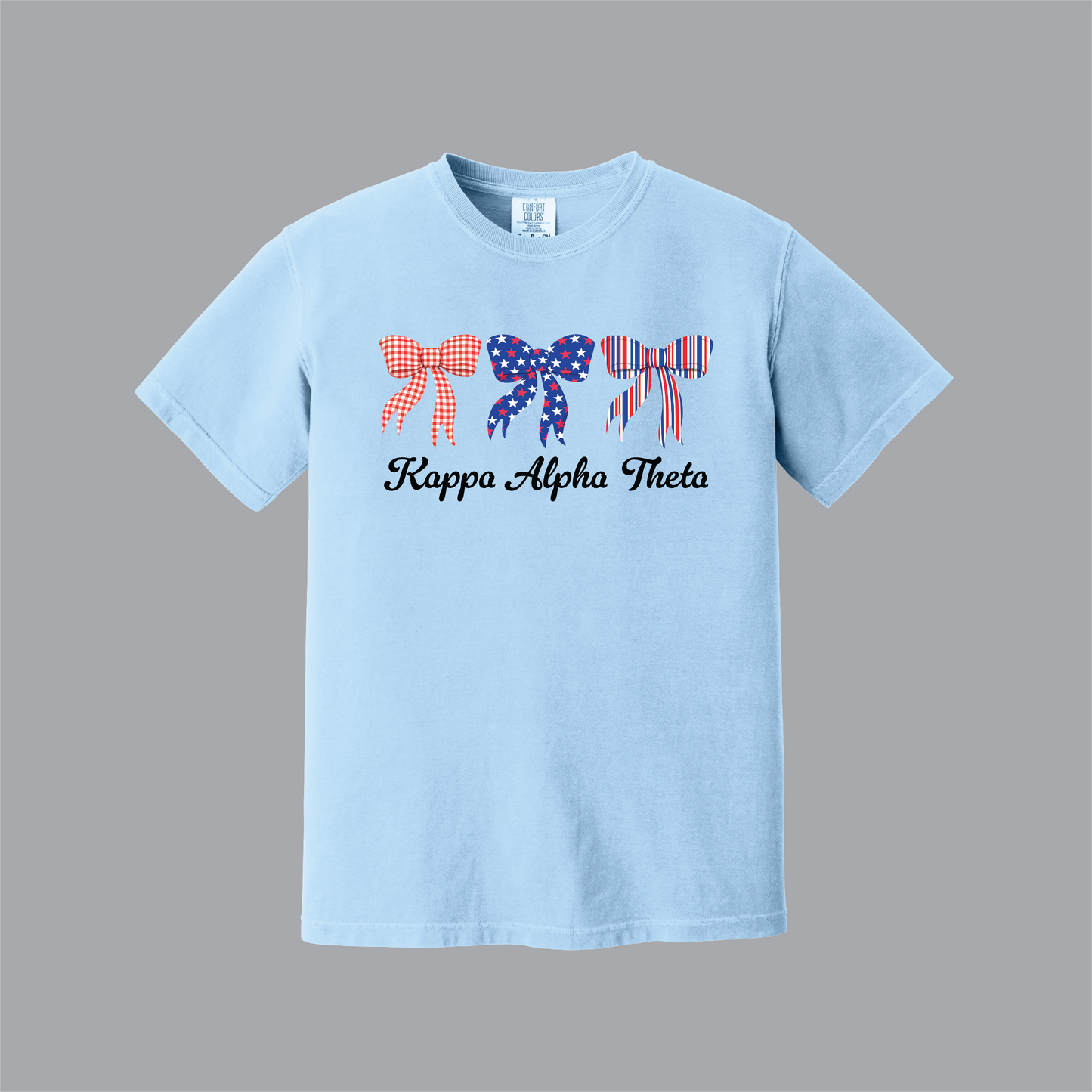 Patriotic Bows Tee, Fourth of July, Comfort Colors