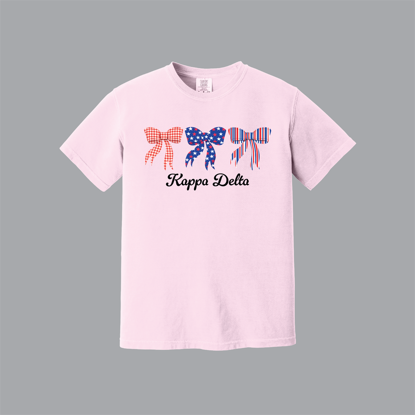 Patriotic Bows Tee, Fourth of July, Comfort Colors