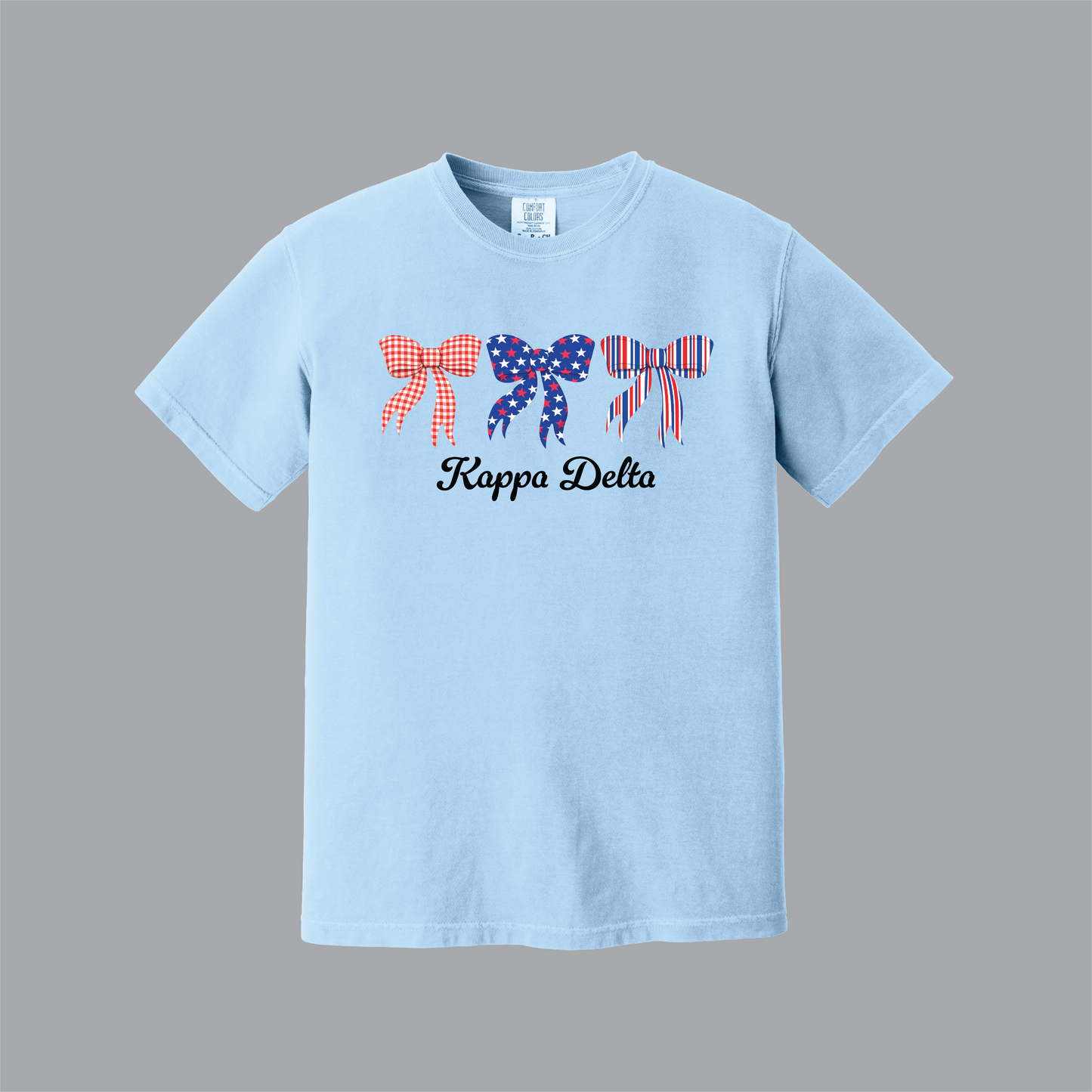 Patriotic Bows Tee, Fourth of July, Comfort Colors