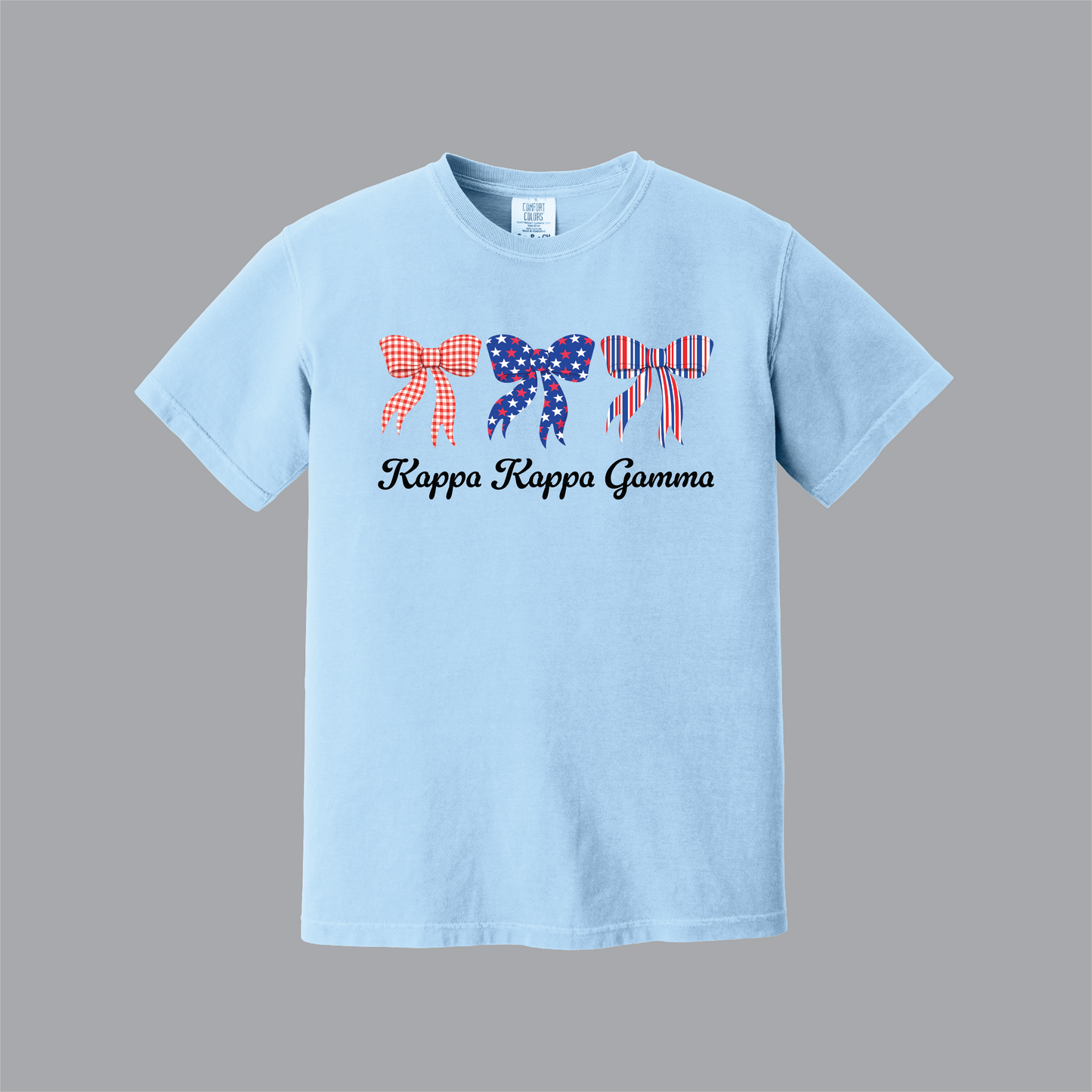 Patriotic Bows Tee, Fourth of July, Comfort Colors