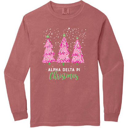 Christmas Tree Long Sleeve Tee, Comfort Colors