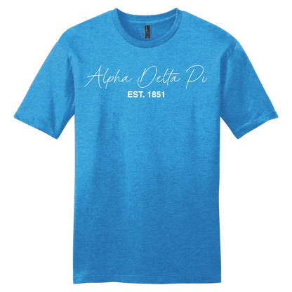Alpha Delta Pi, Script Est. Tee - Sorority