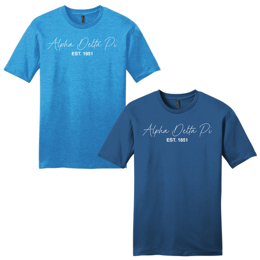 Alpha Delta Pi, Script Est. Tee - Sorority