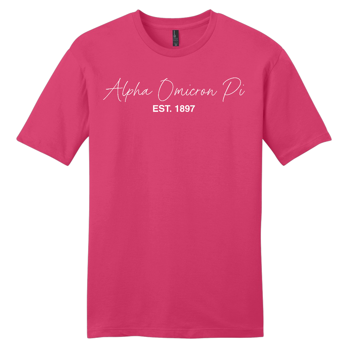 Alpha Omicron Pi, Script Est. Tee - Sorority