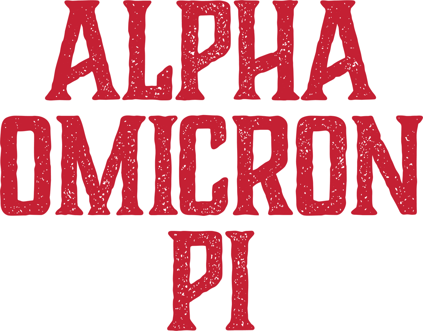 Alpha Omicron Pi, Full Name with Texture - Sorority