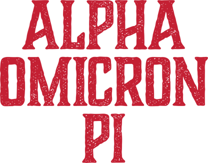 Alpha Omicron Pi, Full Name with Texture - Sorority
