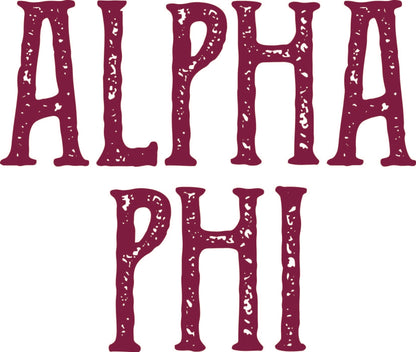 Alpha Phi, Full Name with Texture - Sorority