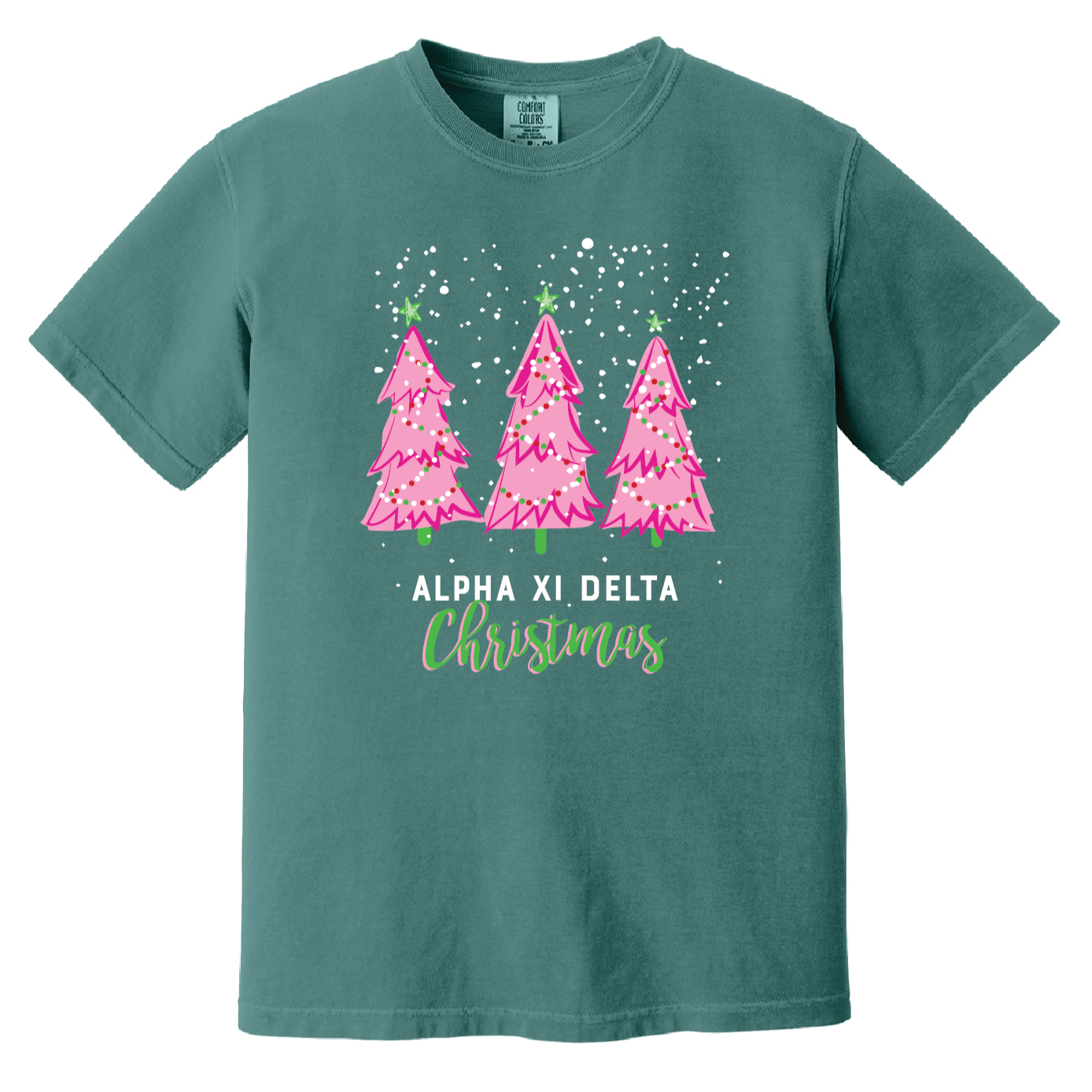 Christmas Tree Short Sleeve Tee, Comfort Colors