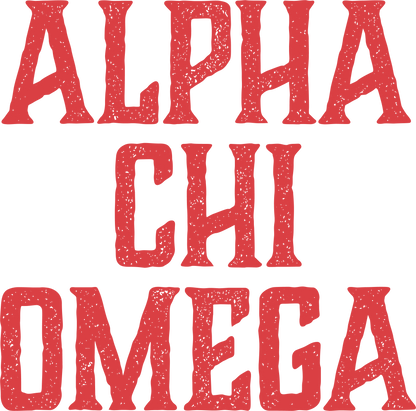 Alpha Chi Omega, Full Name with Texture - Sorority