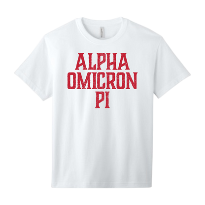 Alpha Omicron Pi, Full Name with Texture - Sorority